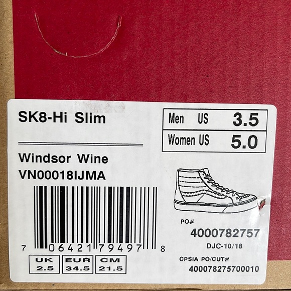 VANS SK8-HI SLIM WINDSOR WINE WMNS - Picture 16 of 16